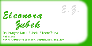 eleonora zubek business card